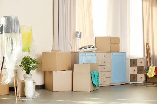 Loading furniture into a moving van in Greenwich