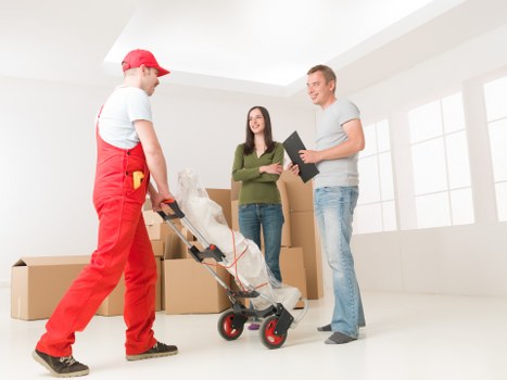 Removals van helping with local Greenwich business relocations