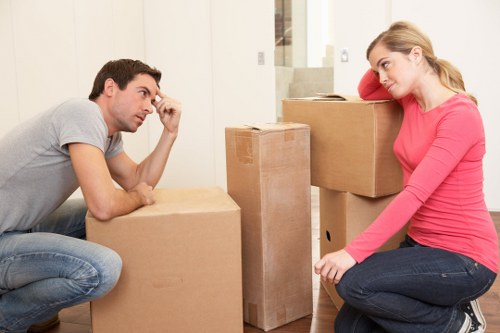Moving van near Greenwich streets with access considerations